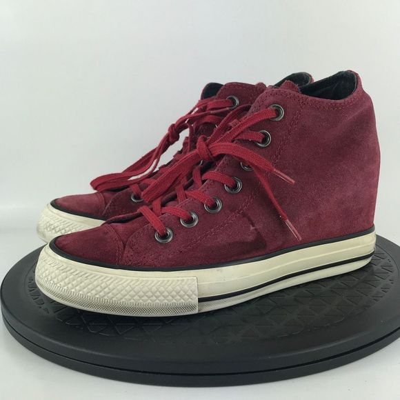 Converse Shoes Converse Chuck Taylor All Star Lux Red Suede Heel